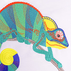 Digitizing Carlo the Chameleon – Downloadable FREE Design